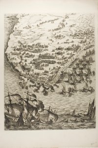 Placa Quatro do Cerco de La Rochelle de Jacques Callot