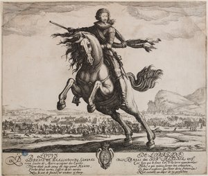 Retrato do príncipe de Phalsbourg (Lieure 505, Meaume 508) de Jacques Callot