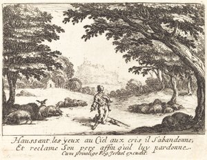 Orando por ajuda divina de Jacques Callot