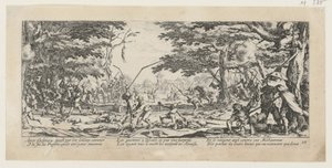 Vingança dos camponeses, estampa 17 da série «Misérias da Guerra» de Jacques Callot
