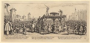 Roda, estampa 14 da série «As Misérias da Guerra» de Jacques Callot