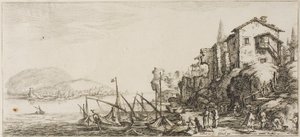Voltando da caça, de várias cenas projetadas em Florença de Jacques Callot