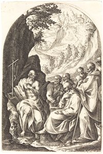 São Jerônimo instruindo seus discípulos no deserto de Jacques Callot