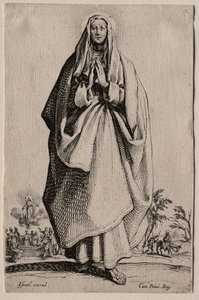 Santos da Virgem Maria do Salvador Ícones/Les Grands Apôtres (Os Grandes Apóstolos): La Sainte Vierge (A Santa Virgem) de Jacques Callot
