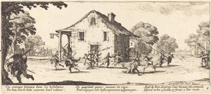 Cena da pilhagem, c. 1633. de Jacques Callot