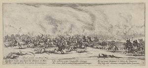Batalha, página 3 da série «Os horrores da guerra» de Jacques Callot