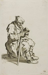 Comendo mendigo sentado, prato 24 de Os mendigos