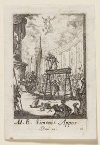 Simão, o Apóstolo (Simonis Appos.) de Jacques Callot