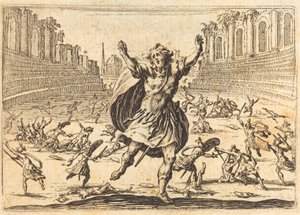 Escaramuça em um circo romano de Jacques Callot