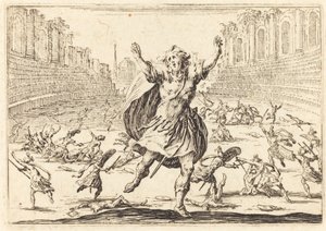 Escaramuça em um circo romano de Jacques Callot