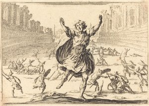 Escaramuça em um circo romano de Jacques Callot