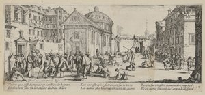 Hospital, prancha 15 da série «Misérias da Guerra» de Jacques Callot