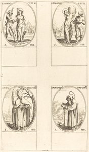 Santa Ágata; Santa Doroteia; São Romualdo de Ravena; São Paulo, Bispo de Verdun de Jacques Callot