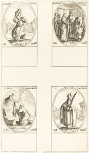 Santa Inês; O Casamento da Virgem; São Ildefonso; São Timóteo de Jacques Callot