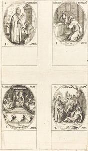 Santo Ambrósio; São Vicente Ferrer; São Celestino; São Lázaro de Jacques Callot
