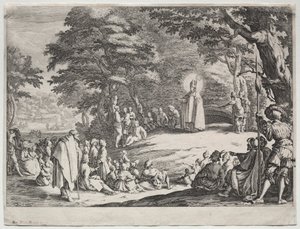 St. Amo pregando em uma floresta de Jacques Callot