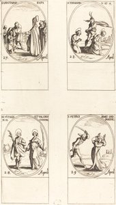 São Anastácio; Santa Teodora; Sts. Vitalis e Valéria; São Pedro Mártir de Jacques Callot