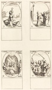 Santa Bibiana; São Birino; Santa Bárbara; São Sabbas de Jacques Callot