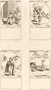 São Bonaventura, São Justus, São Henrique, Imperador, São Antíoco. de Jacques Callot