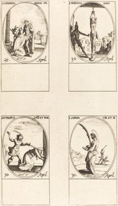 Santa Catarina de Siena; São Mariana; São Eutrópio; Santa Sofia de Jacques Callot