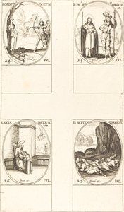 Santa Cristina; São Tiago, Apóstolo e São Cristóvão; Santa Ana; Sete Dormentes de E de Jacques Callot
