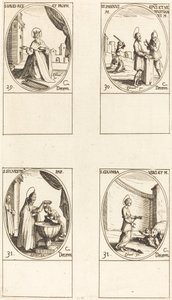 São David, Rei e Profeta; Sts. Sabino e Venustiano; São Silvestre; São Columba de Jacques Callot
