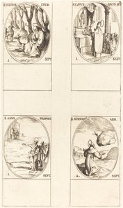 São Giles; São Lúpus; Santa Ana; São Nonnosus de Jacques Callot