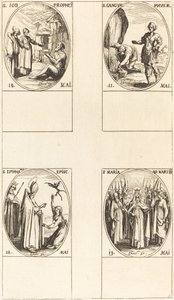 São Jó, Profeta; São Gangulphus; São Epifânio; Santa Maria dos Mártires de Jacques Callot