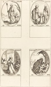São José; São Joaquim; São Bento, Abade; Santa Catarina da Suécia de Jacques Callot