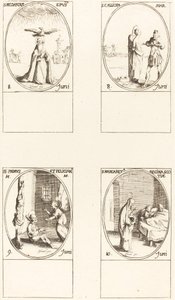 São Medardo; St. Calliopa; Sts. Primus e Feliciano; Santa Margarida da Escócia de Jacques Callot