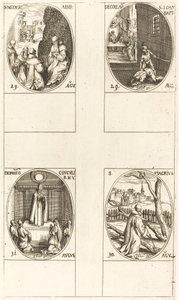 São Médrico, Abade; Decapitação de João Batista; São Fiacre; Festa da Virgem de Jacques Callot
