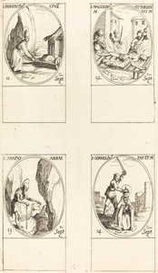 St. Paphnutius; Sts. Macedônio e Teódulo; St. Amavam; St. Cornélio de Jacques Callot