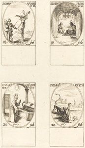 St Simeão St Gabínio; St Eucarius St Silvano de Jacques Callot