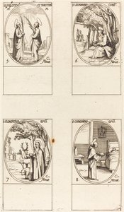Santos Philoteus e Theotimus, São Leonardo, São Florentino, São Godfrey. de Jacques Callot