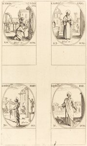 Sts. Simão e Judas, Apóstolos; São Narciso; São Marcelo; São Quintino de Jacques Callot