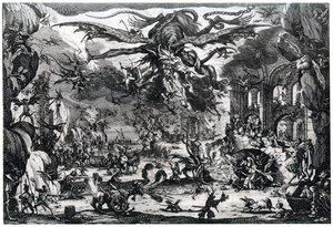 Tentação de Santo Antônio, c1615-1635 1924 de Jacques Callot