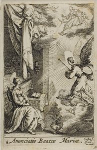 A Anunciação, de A Vida da Virgem de Jacques Callot