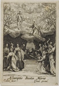 A Assunção da Virgem, da Vida da Virgem de Jacques Callot