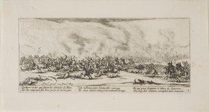 A Batalha, prato três de As Misérias da Guerra de Jacques Callot