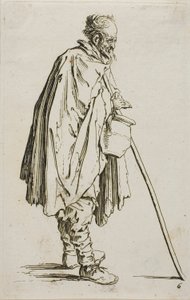 The Beggar with a Footwarmer, prato seis de The Beggars de Jacques Callot