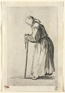 Os mendigos: mendigo em seu rosário de Jacques Callot