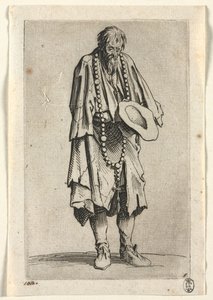 Os Mendigos: Mendigo com Rosário de Jacques Callot