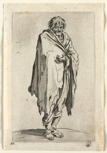 Os Mendigos: Mendigo sem Chapéu ou Sapatos, c. 1623 de Jacques Callot