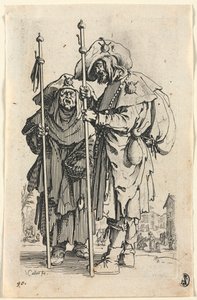 Os mendigos: os dois peregrinos de Jacques Callot