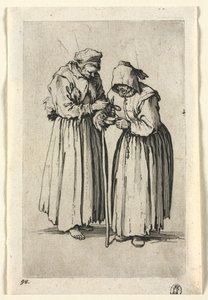 Os mendigos: duas mendigos de Jacques Callot