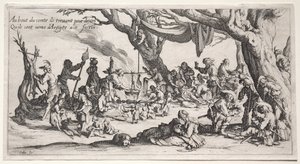 Os Boêmios: O Lugar de Parada: A Festa dos Boêmios de Jacques Callot