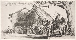 Os Boêmios: O Ponto de Parada: O Cartomante, c. 1621-1625. de Jacques Callot