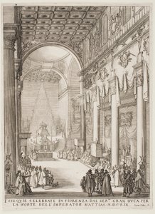 O catafalco do imperador Matias de Jacques Callot
