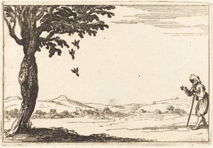O Corvo e seus Jovens de Jacques Callot