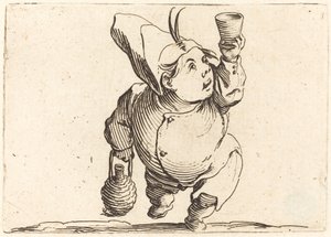 O bebedor, vista frontal, c. 1622. de Jacques Callot